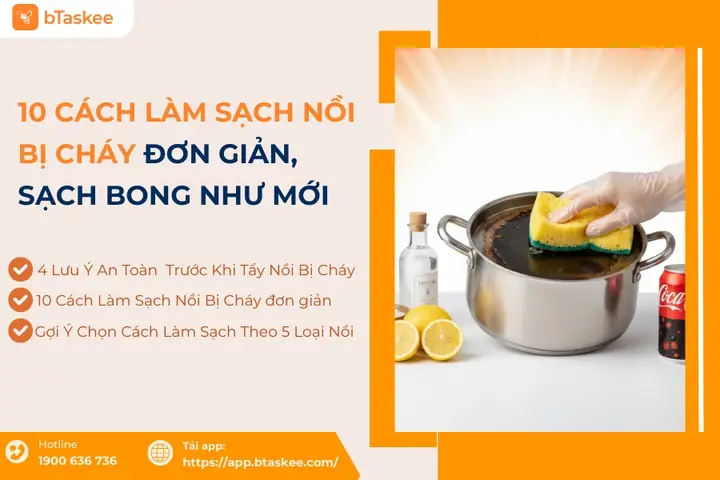 Mẹo Làm Sạch Nồi Bị Cháy