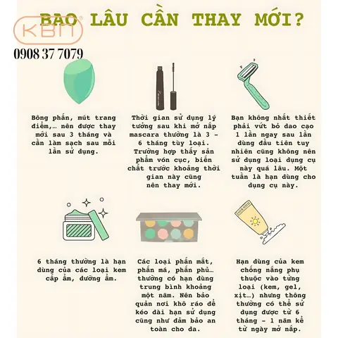 Mỹ Phẩm Đã Mở Nắp Dùng Trong Bao Lâu