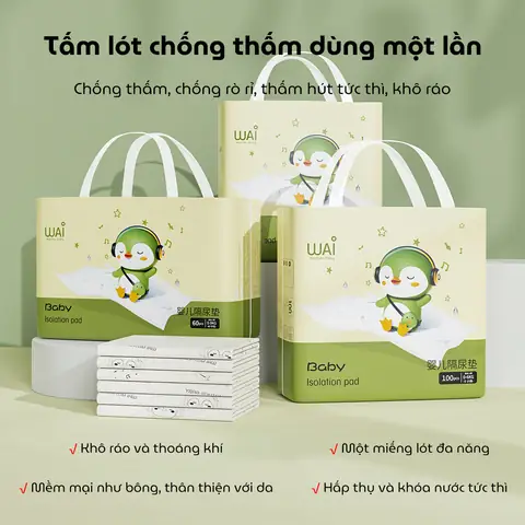 Nệm Chống Thấm Cho Bé Bỏ Bỉm