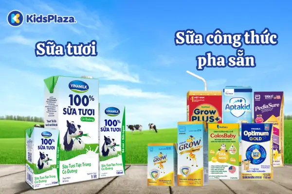 Nên Cho Bé Uống Sữa Tươi Hay Sữa Công Thức
