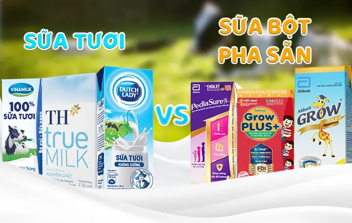 Nên Cho Bé Uống Sữa Tươi Hay Sữa Công Thức