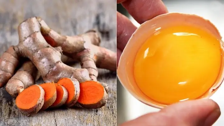 Nghệ Tươi Và Lòng Đỏ Trứng Gà
