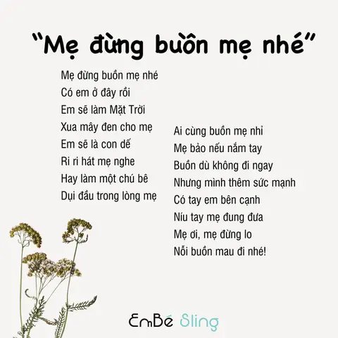 Những Bài Thơ Hay Cho Trẻ Sơ Sinh