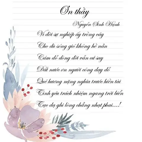 Những Bài Thơ Ngắn Về Cô Thầy Những Bài Thơ Ngắn Về Cô Thầy