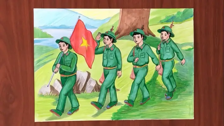 Những Bức Tranh Vẽ Về Chú Bộ Đội