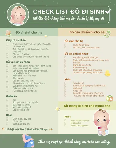 Những Đồ Cần Mua Trước Khi Sinh