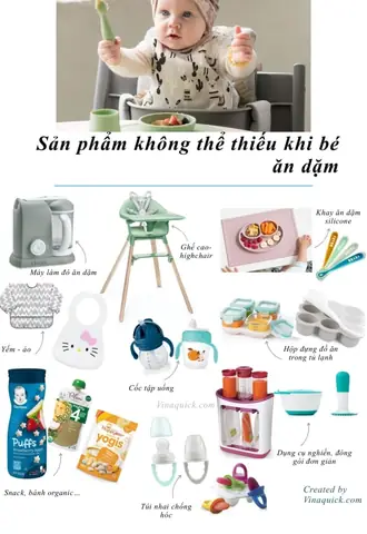 Những Dụng Cụ Cần Thiết Cho Bé Ăn Dặm