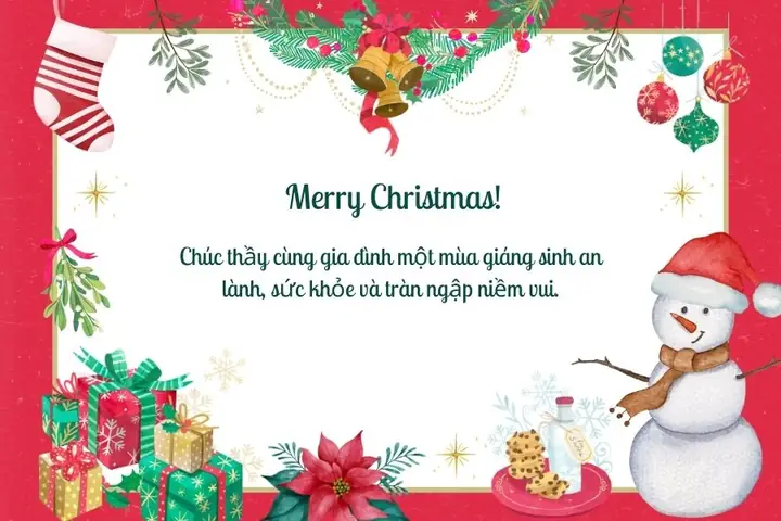 Những Lời Chúc Giáng Sinh Dành Cho Thầy Cô