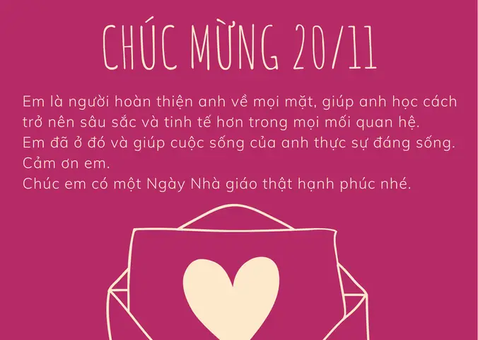 Những Lời Chúc Hay Cho Ngày 20 11