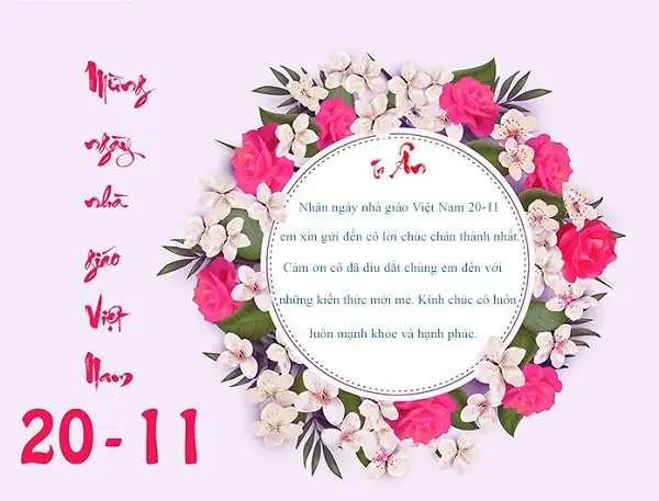 Những Lời Chúc Ngày 20 11 Đầy Ý Nghĩa