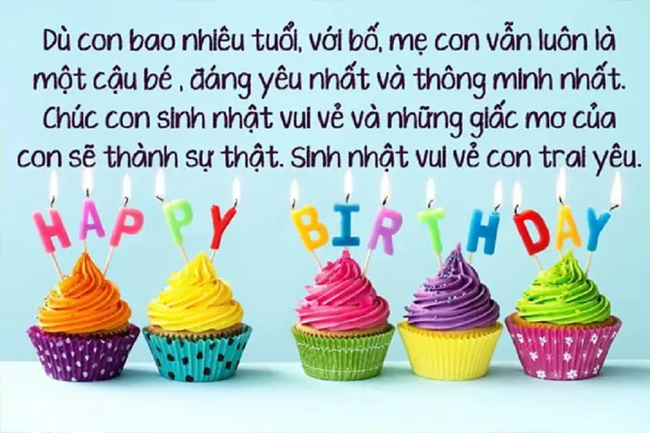 Những Lời Chúc Sinh Nhật Hay Dành Cho Con Trai