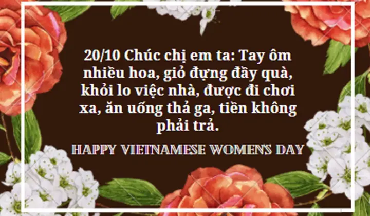 Những Lời Chúc Ý Nghĩa Ngày 20 10