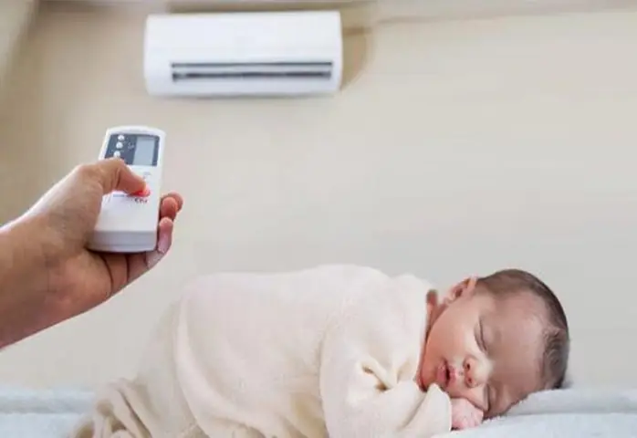 Những Lưu Ý Khi Trẻ Sơ Sinh Nằm Điều Hoà