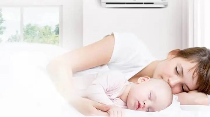 Những Lưu Ý Khi Trẻ Sơ Sinh Nằm Điều Hoà