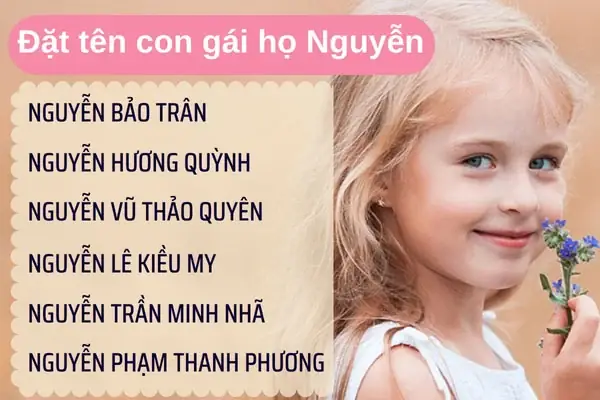 Những Tên Đẹp Cho Bé Gái Họ Nguyễn