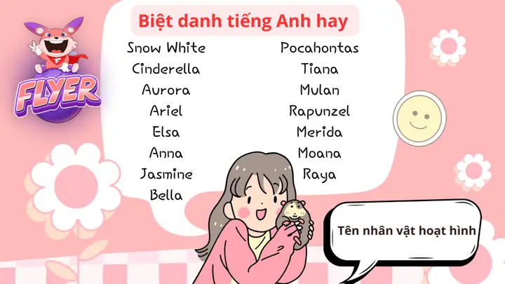 Nickname Tieng Anh Hay Cho Con Gái