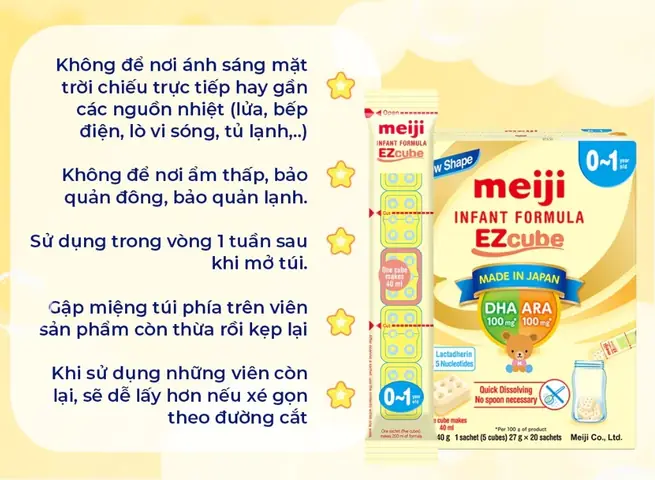Pha Sữa Meiji Thanh Đúng Cách