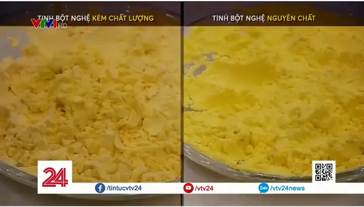 Phân Biệt Tinh Bột Nghệ Thật Và Giả