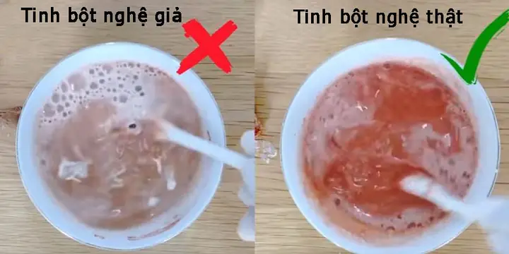 Phân Biệt Tinh Bột Nghệ Thật Và Giả