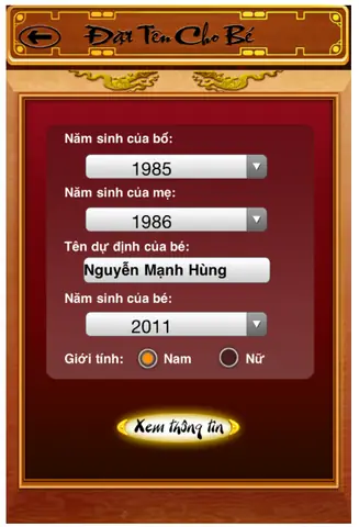 Phần Mềm Đặt Tên Con Theo Tứ Trụ