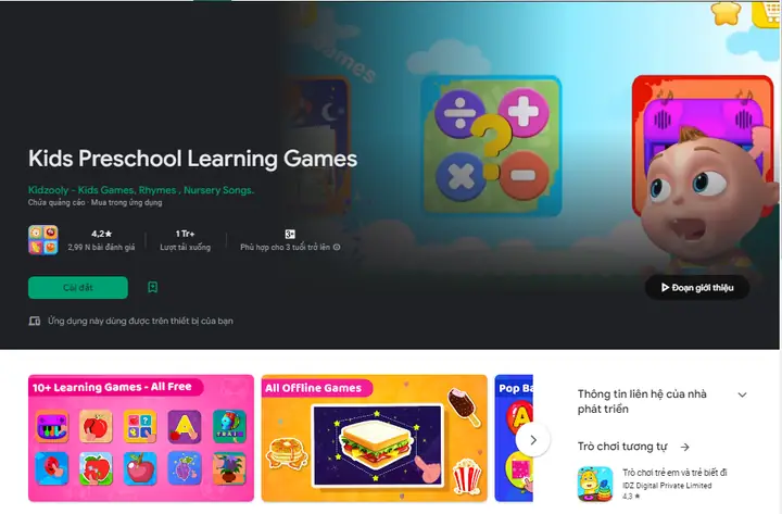 Phần Mềm Vừa Học Vừa Chơi Cho Bé Phần Mềm Vừa Học Vừa Chơi Cho Bé