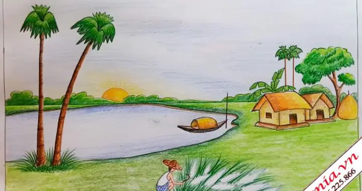 Phong Cảnh Quê Hương Tranh Vẽ