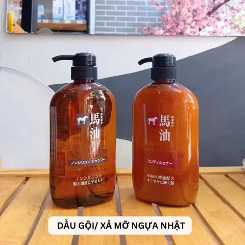 Review Dầu Gội Xả Mỡ Ngựa Nhật Bản
