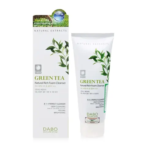 Review Sữa Rửa Mặt Dabo Trà Xanh 3 In 1
