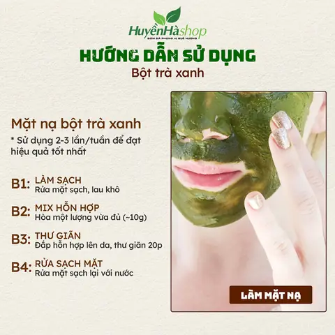 Rửa Mặt Bằng Bột Trà Xanh Mỗi Ngày