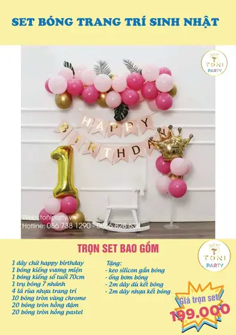 Set Trang Trí Sinh Nhật Cho Bé