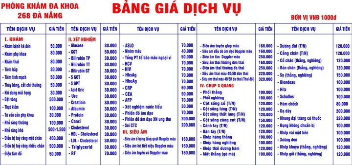 Siêu Âm 268 Đà Nẵng Hải Phòng