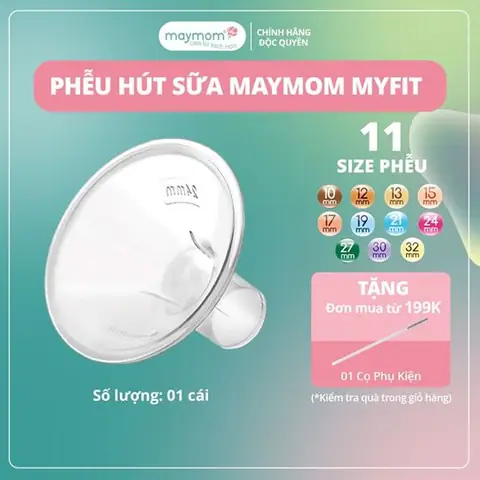 Size Phễu Máy Hút Sữa Real Bubee