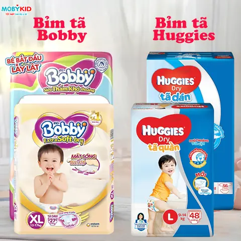So Sánh Bỉm Huggies Và Bobby