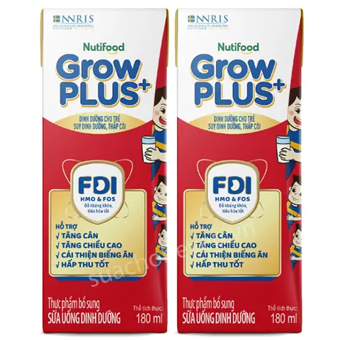 Sữa Bột Pha Sẵn Grow Plus Đỏ