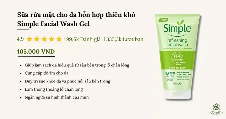 Sữa Rửa Mặt Da Hỗn Hợp Khô Sữa Rửa Mặt Da Hỗn Hợp Khô