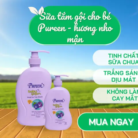 Sữa Tắm Gội Cho Bé Pureen