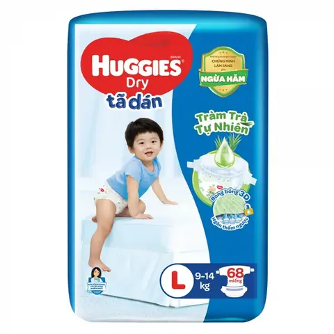 Tã Dán Huggies Size L 68 Miếng