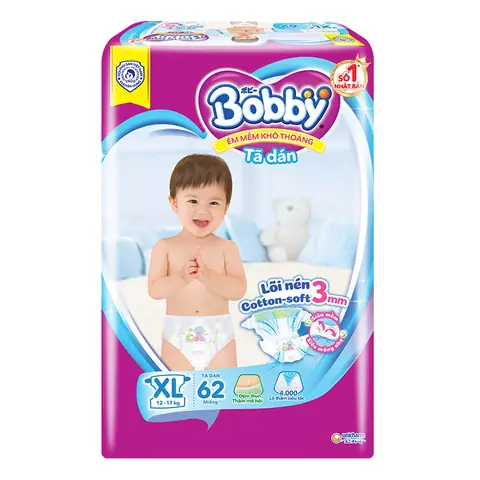 Tã Quần Bobby Size Xl 62 Miếng
