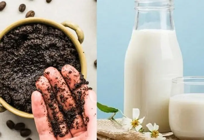 Tẩy Tế Bào Chết Bằng Cà Phê Và Sữa Tươi