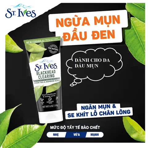 Tẩy Tế Bào Chết St Ives Cho Da Dầu Mụn