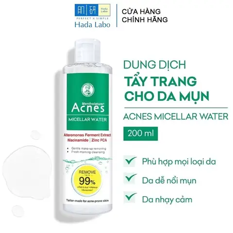 Tẩy Trang Dịu Nhẹ Cho Da Mụn