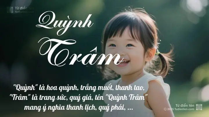 Tên Quỳnh Trâm Có Ý Nghĩa Gì