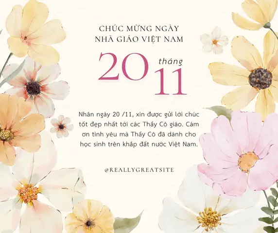 Thiệp Tặng Cô Ngày 20 11