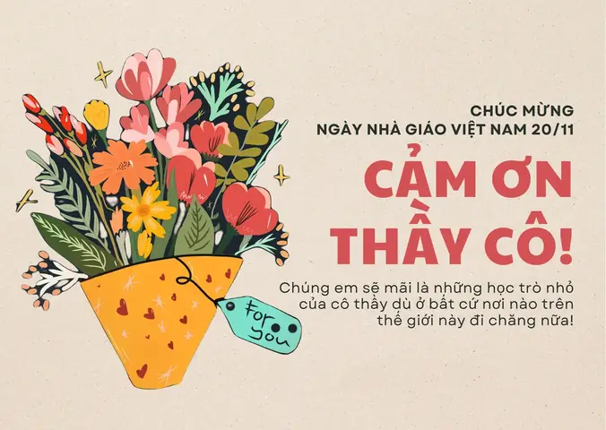 Thiệp Tặng Cô Ngày 20 11