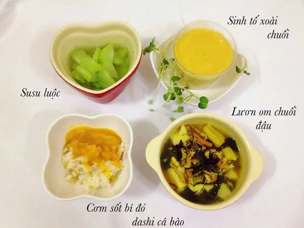 Thực Đơn Ăn Cơm Cho Bé