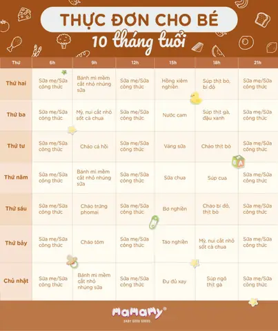 Thực Đơn Cháo Cho Bé 10 Tháng