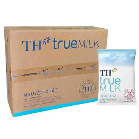 Thùng Sữa Bịch Th True Milk Không Đường