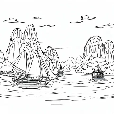 Tô Màu Danh Lam Thắng Cảnh Tô Màu Danh Lam Thắng Cảnh