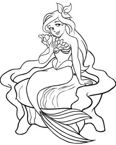 Tô Màu Nàng Tiên Cá Ariel