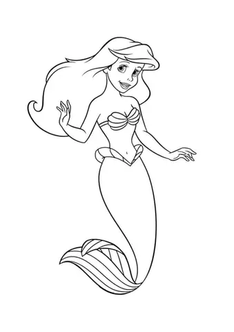 Tô Màu Nàng Tiên Cá Ariel